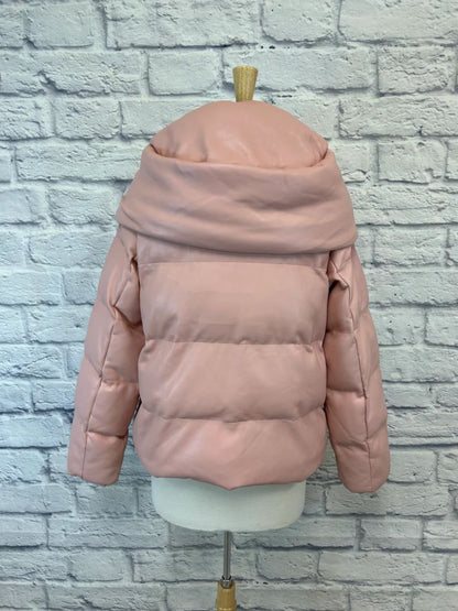 Jakke Patricia quilted Faux Leather Hooded Jacket NWT