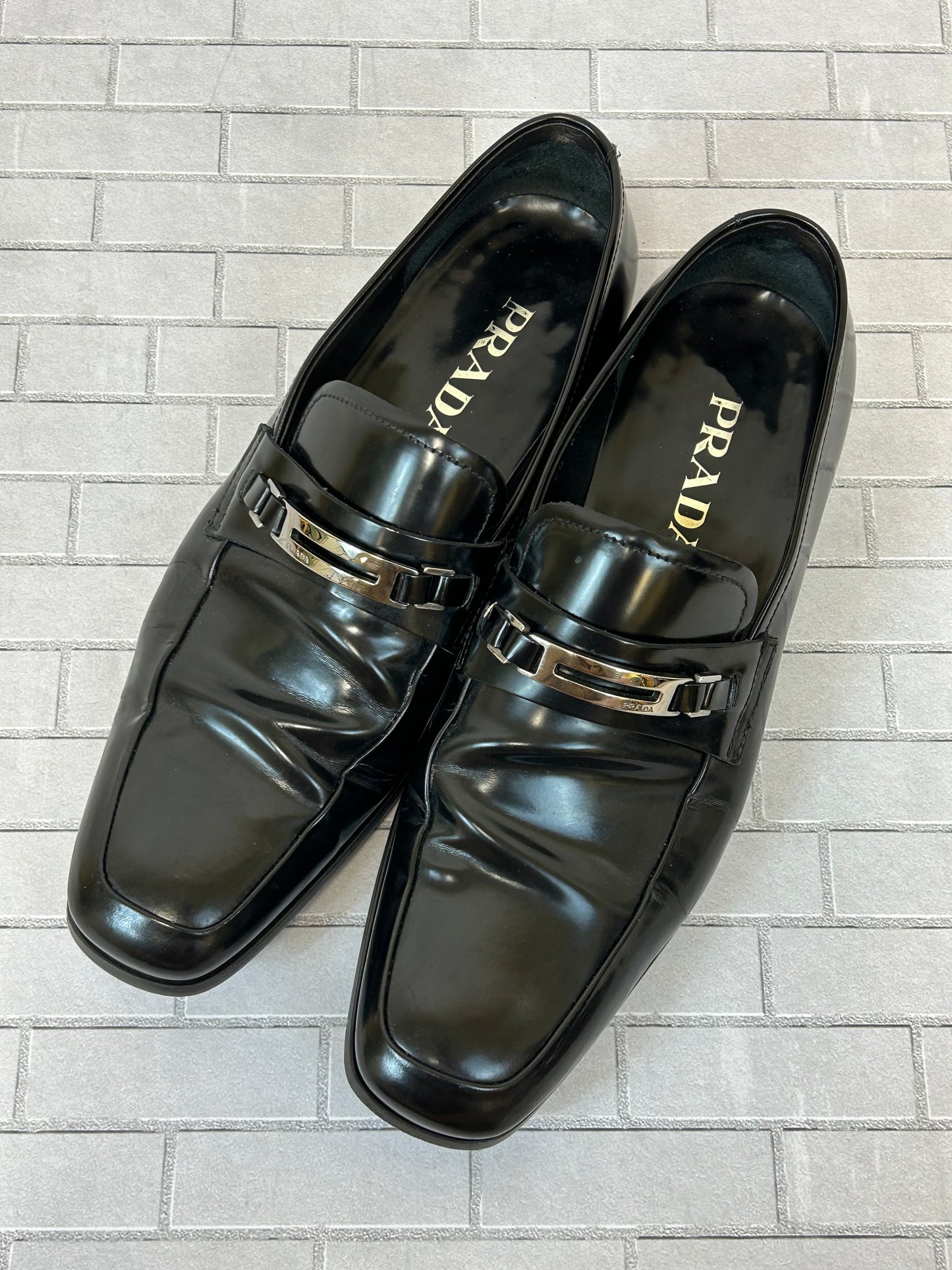 Prada Black Men's Leather Loafers