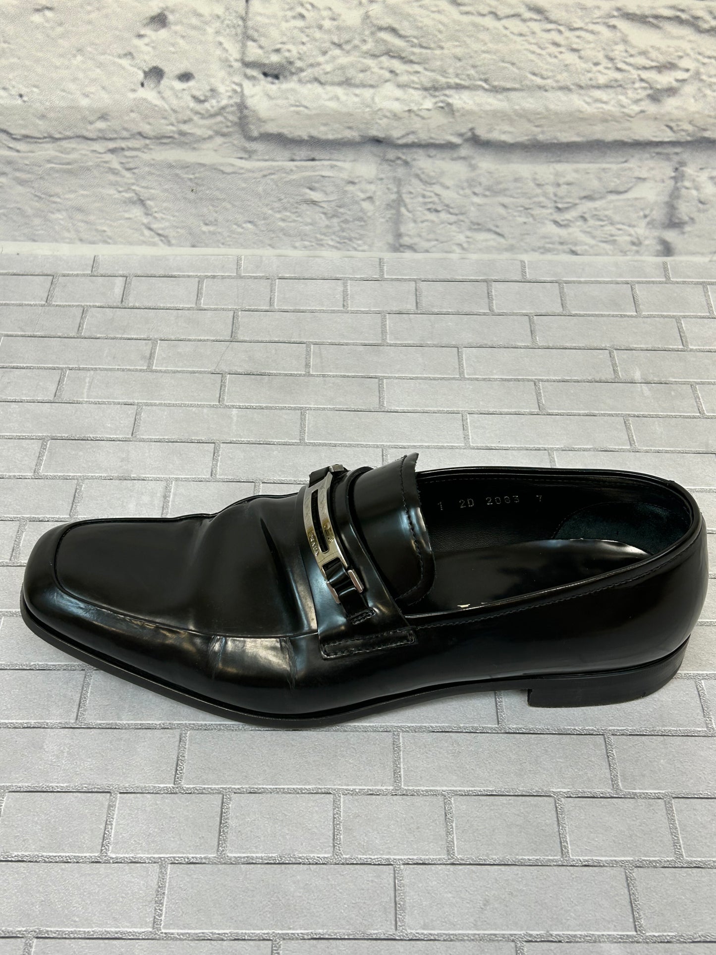 Prada Black Men's Leather Loafers