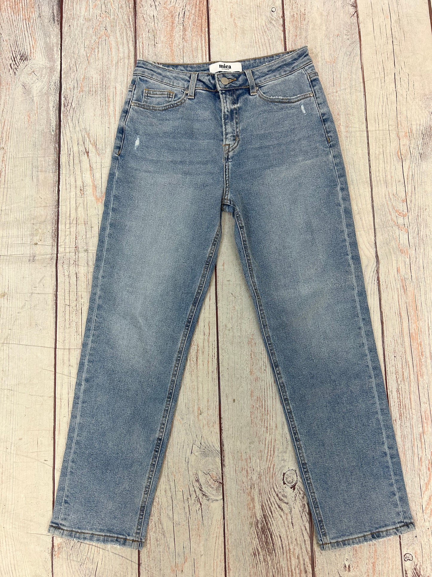 Mica Denim "High Wedge Straight Leg" Jeans