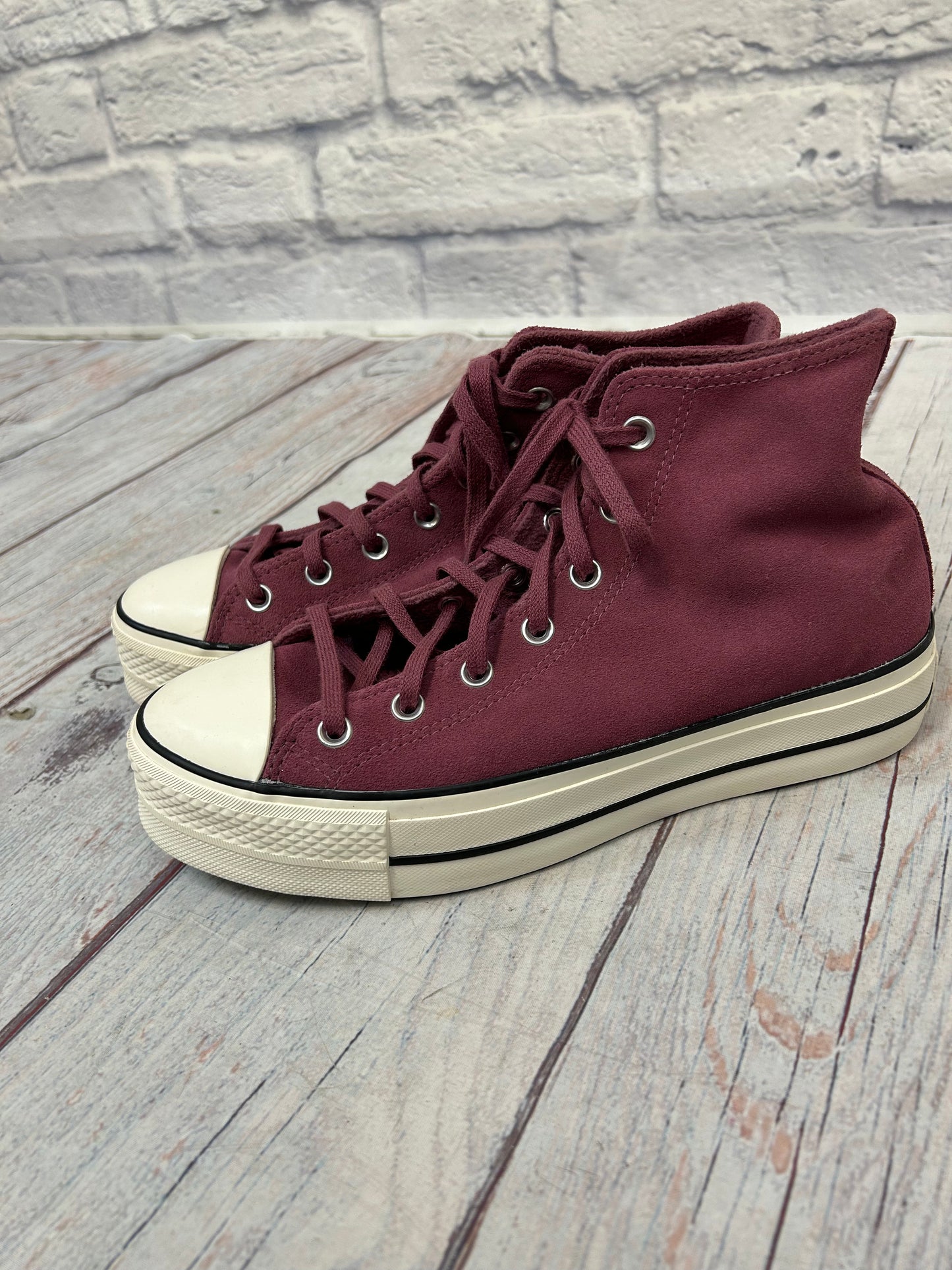 Converse "Maroon Suede High Top Sneaker"