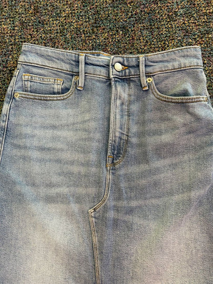 Good American Denim Front Slit Skirt