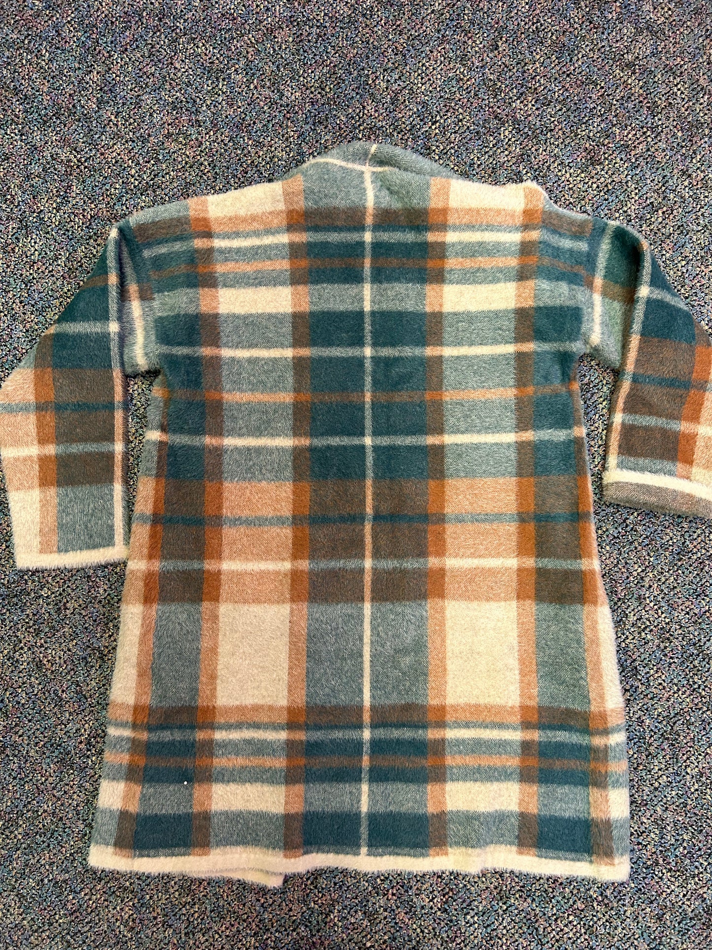 The Nines "Simply Perfect Plaid Soft Fuzzy Cardigan"