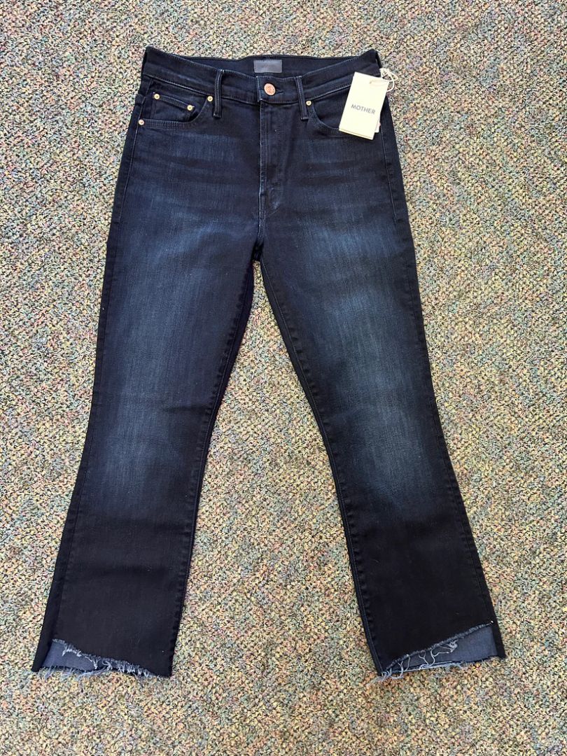 Mother Insider Crop Fray Jeans