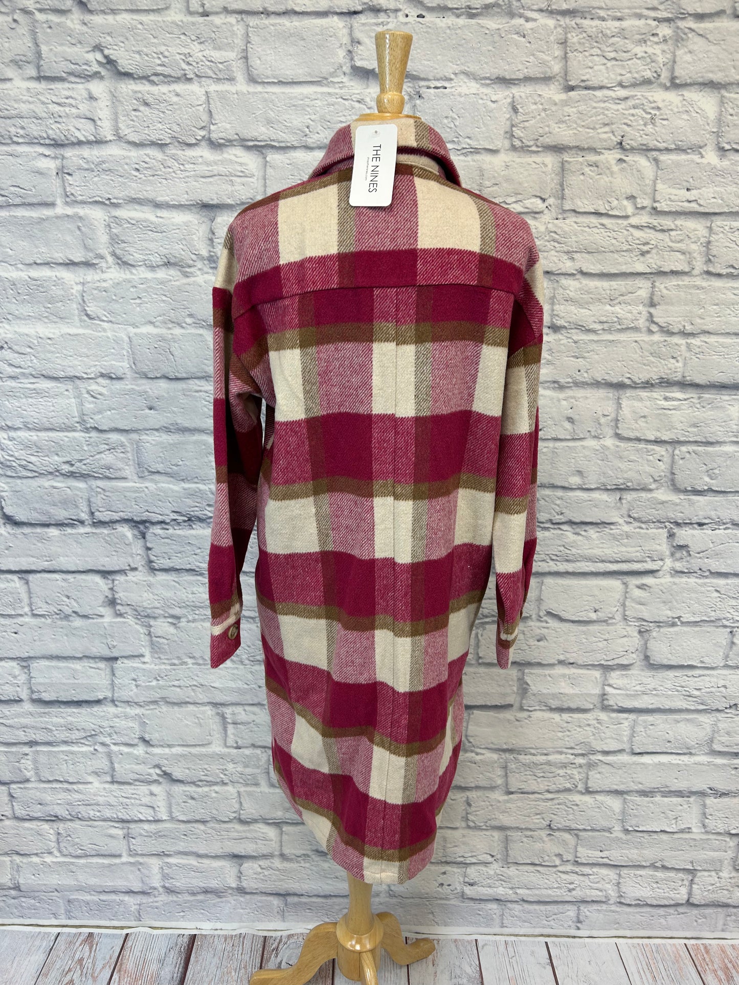 The Nines "Pink Plaid Shacket"