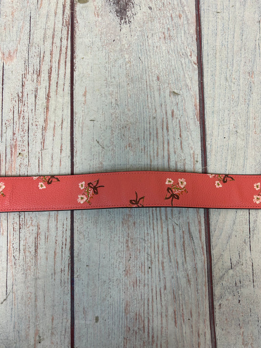 Coach "Pink Floral Bow Print Strap"