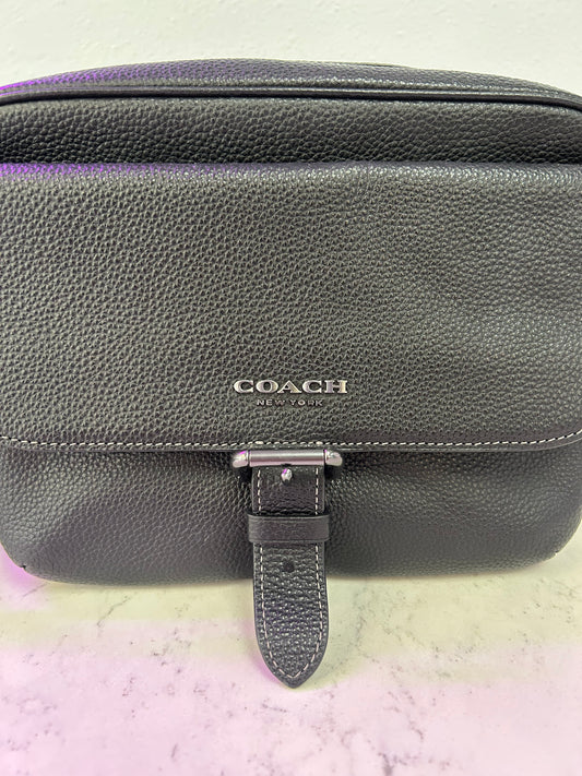 Coach "Hudson Crossbody Bag in Leather Black"