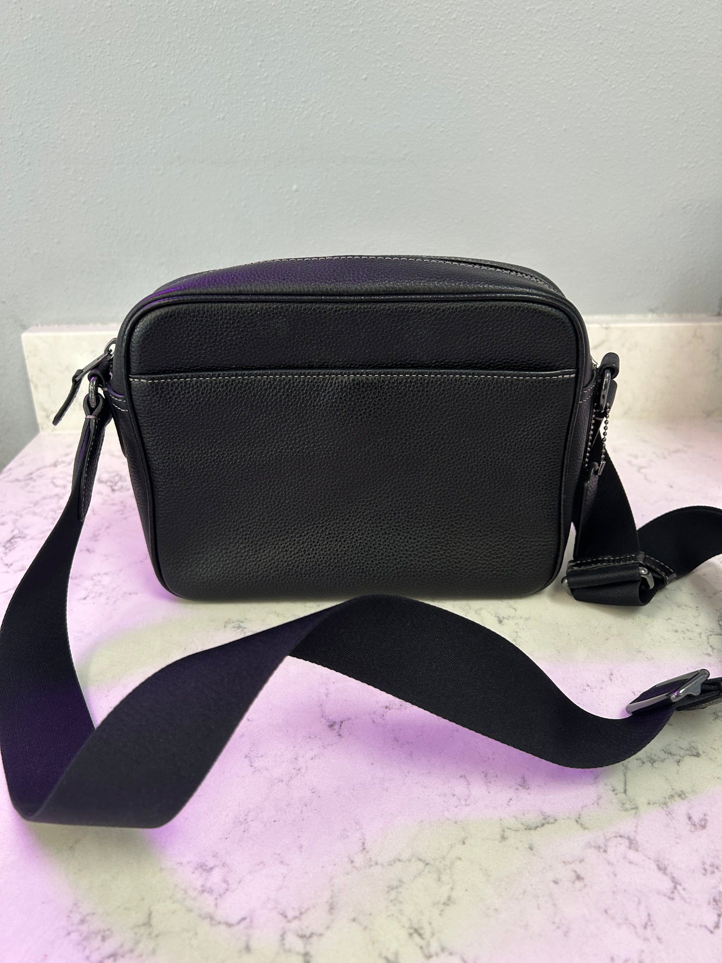 Coach "Hudson Crossbody Bag in Leather Black"