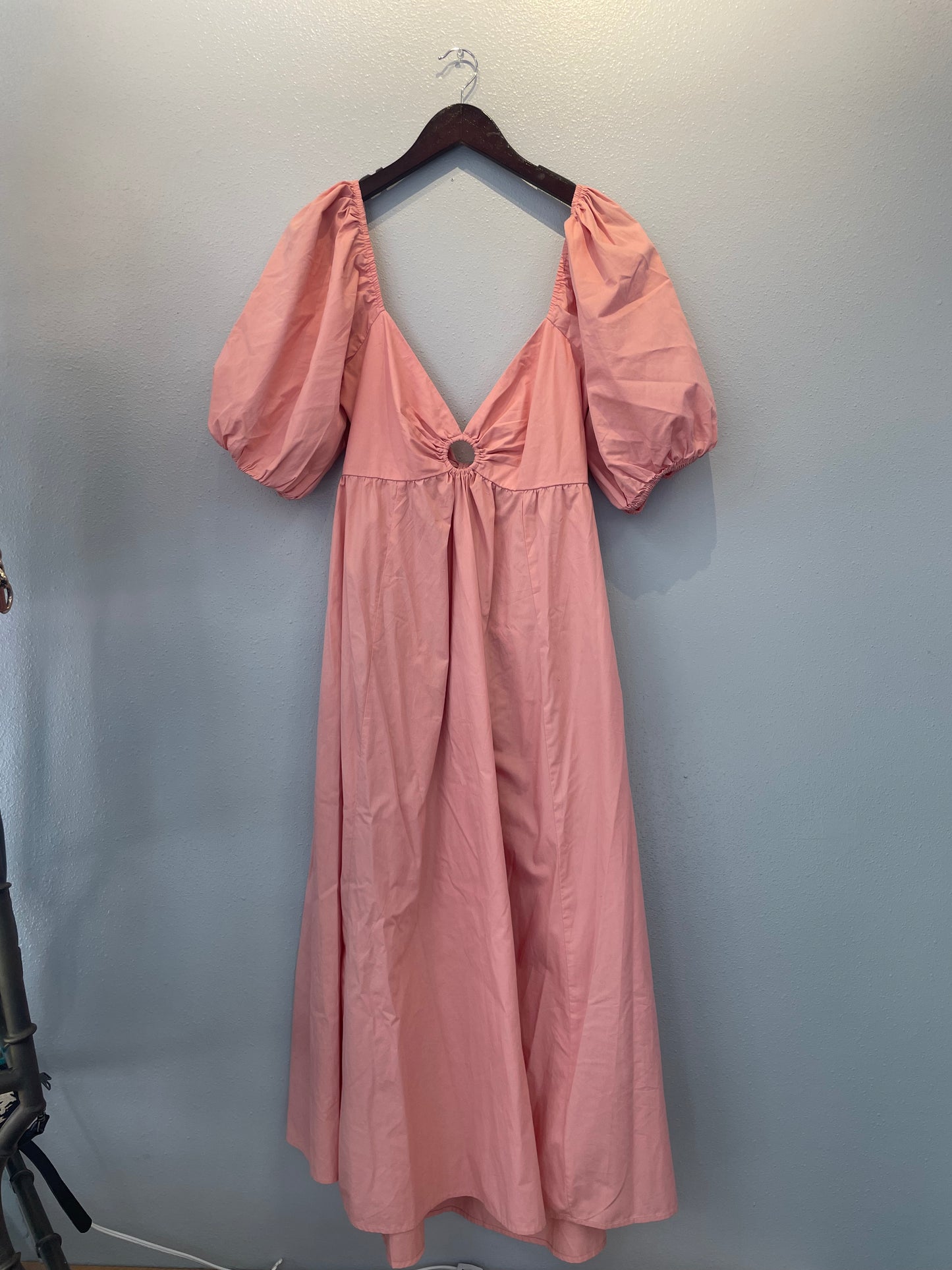 Abercrombie & Fitch "Oring Puff Sleeve" Midi Dress