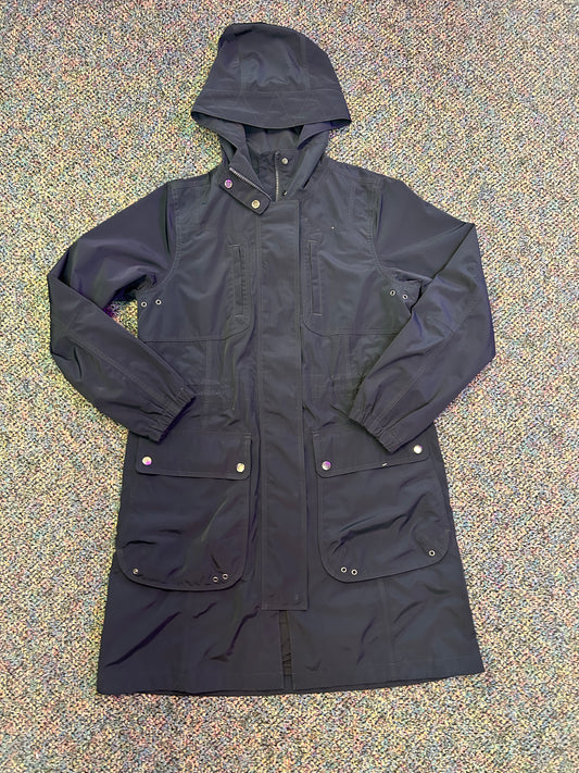 Athleta "Ballard Waterproof Rain Hooded Parka Coat"