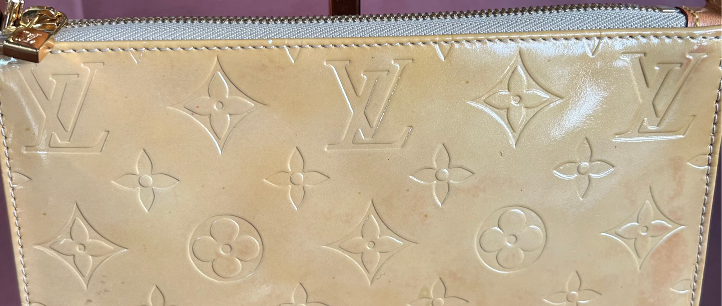 Louis Vuitton "Vintage Vernis Lexington Pochette in Beige"