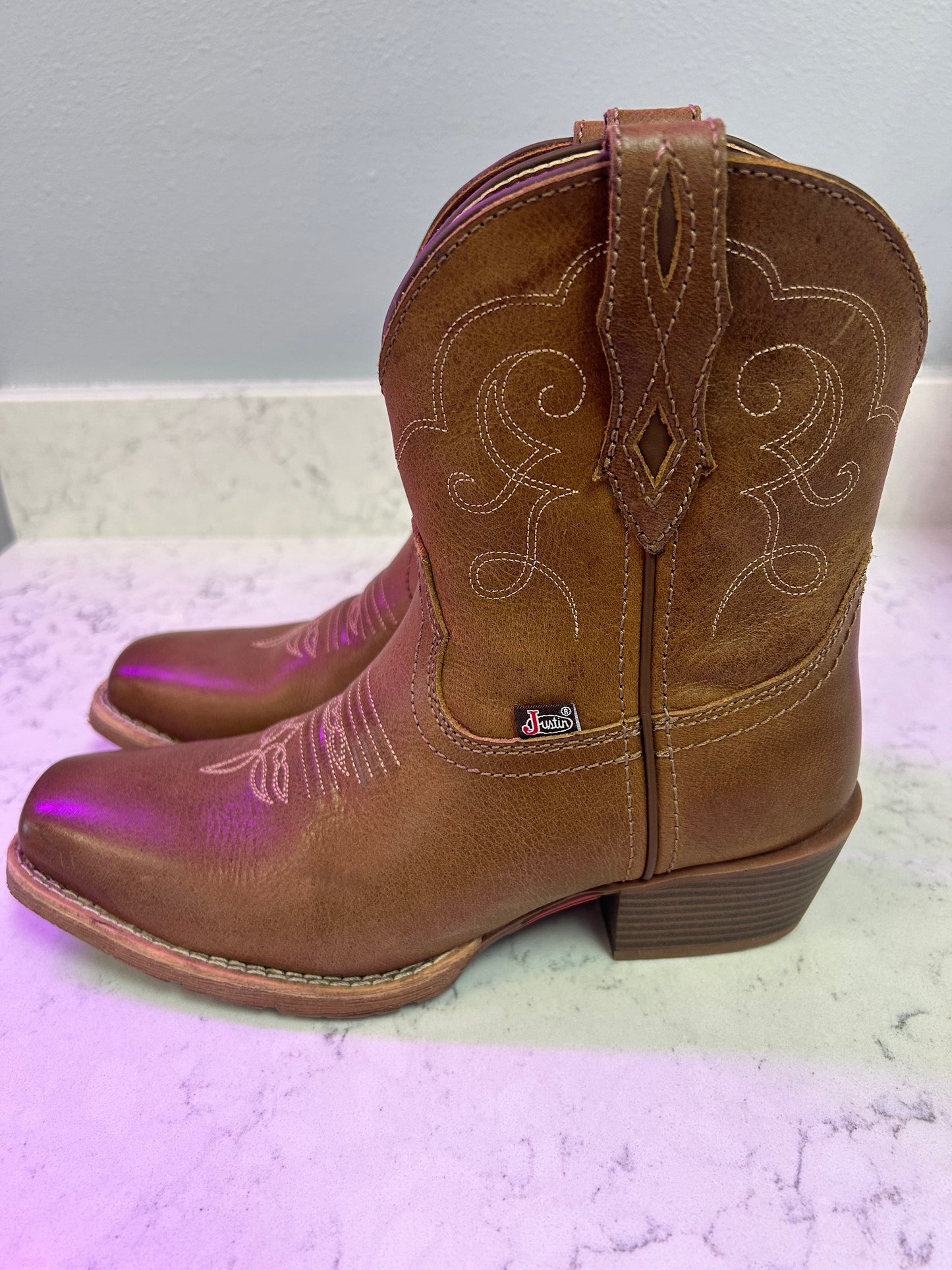 Justin "Chellie Western Booties - Square Toe"