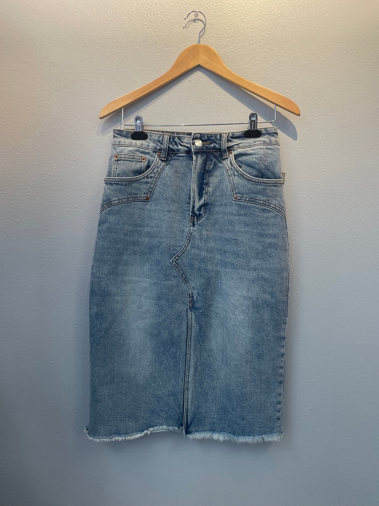 Avec Les Filles "Denim Midi" Skirt