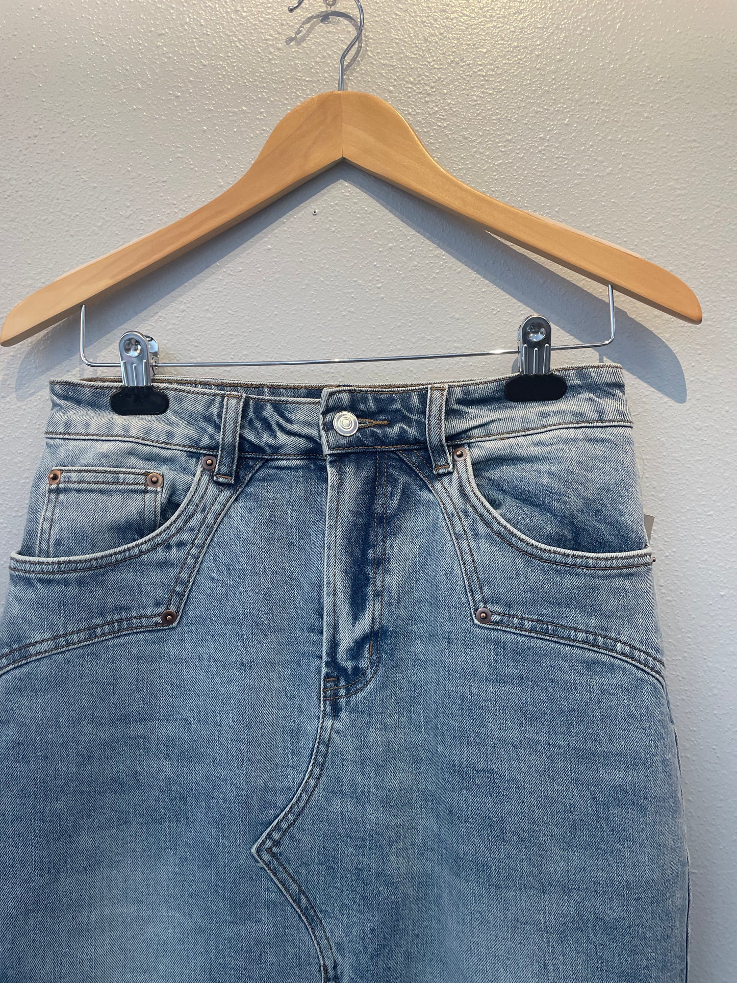 Avec Les Filles "Denim Midi" Skirt