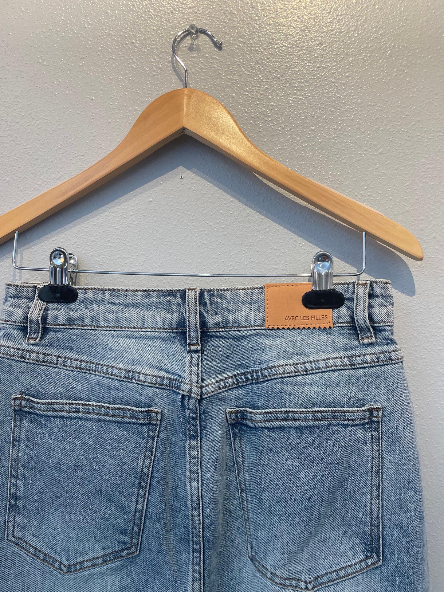 Avec Les Filles "Denim Midi" Skirt