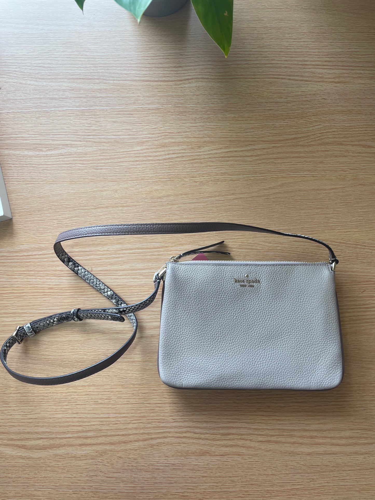 Kate Spade "Jackson Mixed Material Gusset" Crossbody