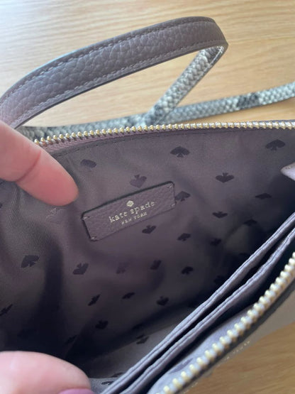 Kate Spade "Jackson Mixed Material Gusset" Crossbody