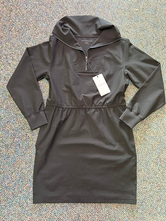 7 Diamonds "Black Zip-Up Exercise Dress"