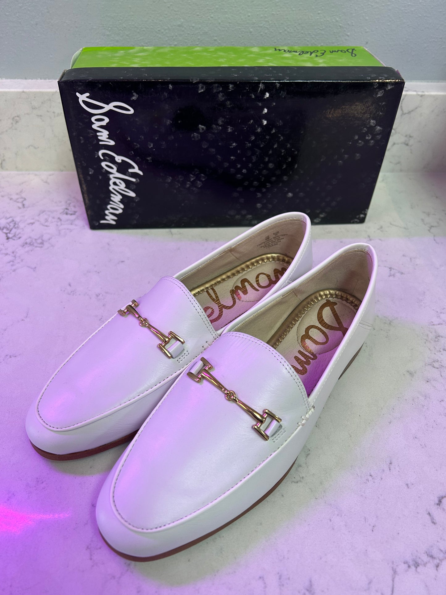 Sam Edelman "White Loraine Bit Loafer"