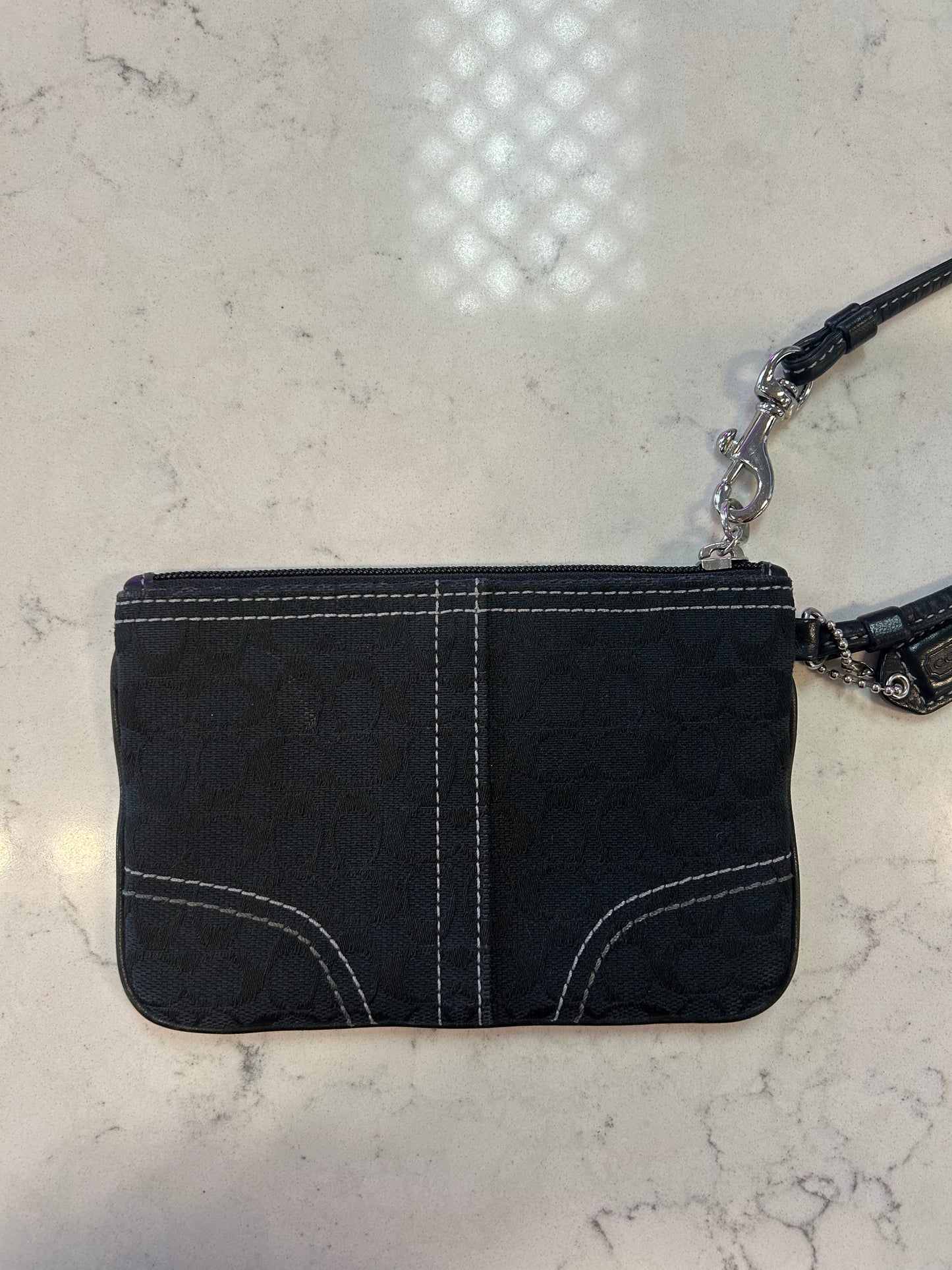 Coach "Signature Logo Black Wristlet"