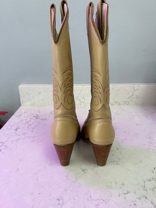 Acme "Ivory and Gold Cowboy Boot"