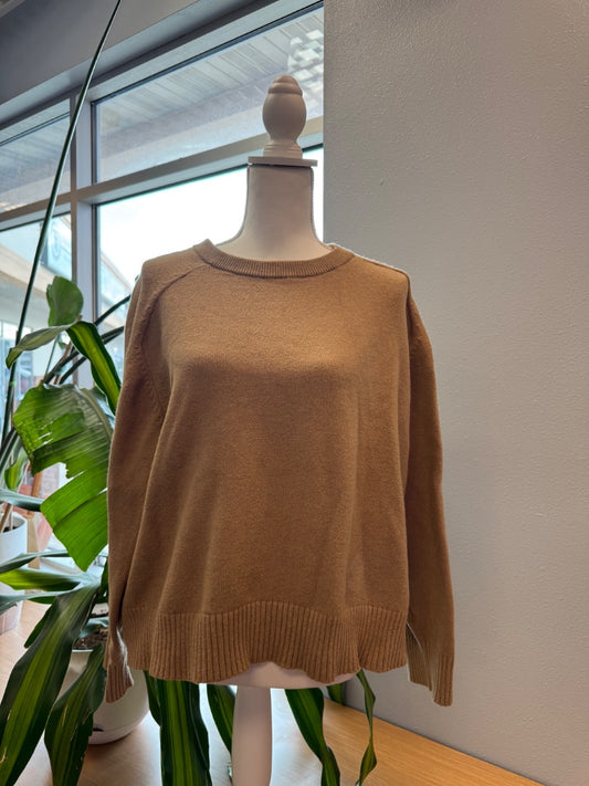 Banana Republic XXL Tan Ucut LS knit sweater plain