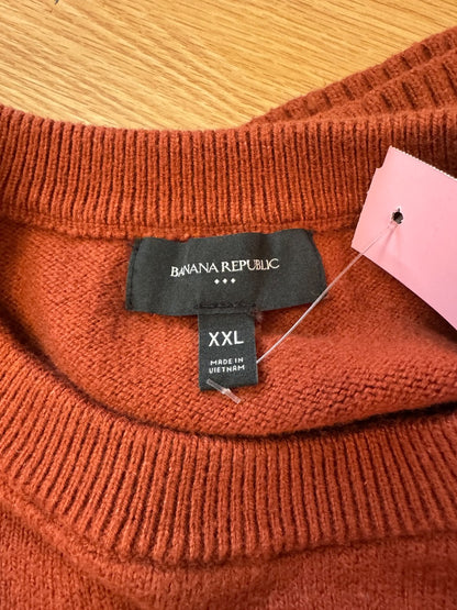 Banana Republic XXL Orange Ucut LS knit sweater plain