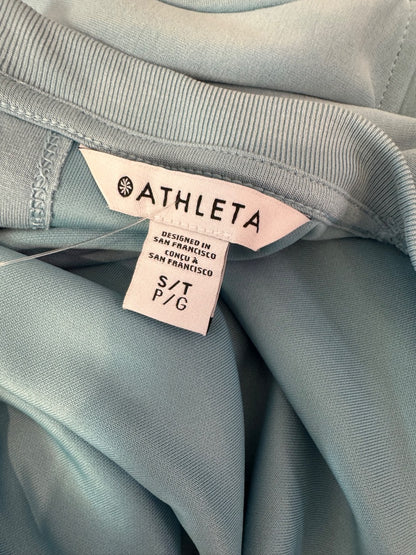 Athleta S Blue SS plain romper