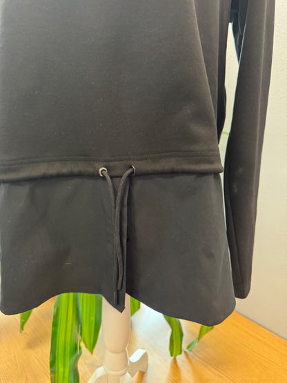 Athleta M Black LS Cinch Waist Hoodie