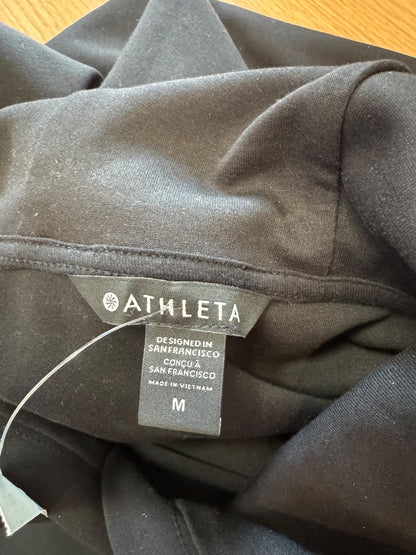 Athleta M Black LS Cinch Waist Hoodie