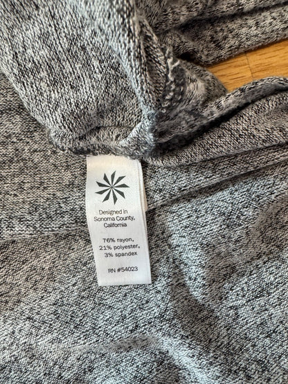 Athleta L Gray heathered Ucut LS OT