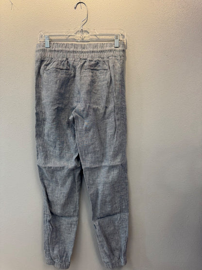 Athleta 0 Blue Linen slip on jogger w/ drawstring