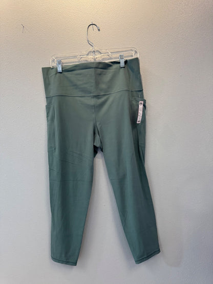 Athleta XL Green Slip on capris legging