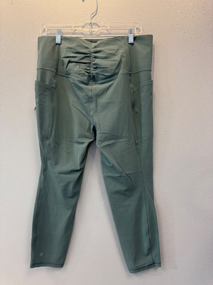 Athleta XL Green Slip on capris legging