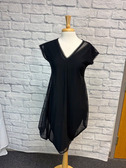 Marie Saint Pierre S Black SS Mesh overlay