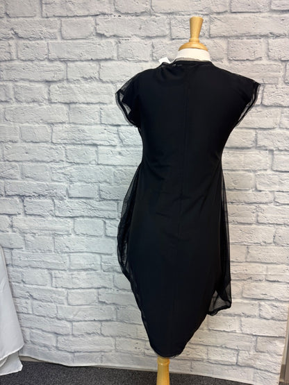 Marie Saint Pierre S Black SS Mesh overlay