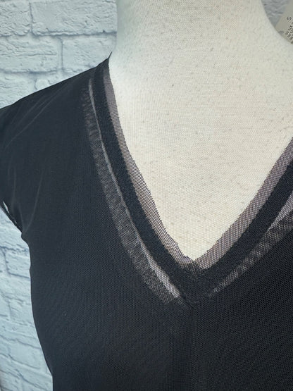 Marie Saint Pierre S Black SS Mesh overlay