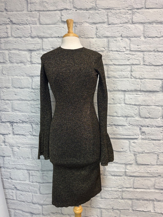 Frame S black/gold LS Shine Midi