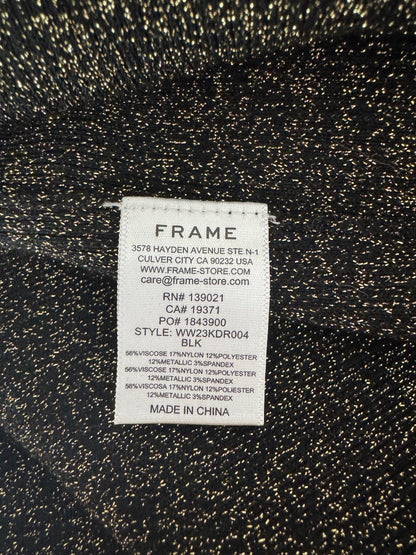 Frame S black/gold LS Shine Midi