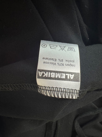 Alembika 2 Black NWT Slvless cowl holey Long w/slip