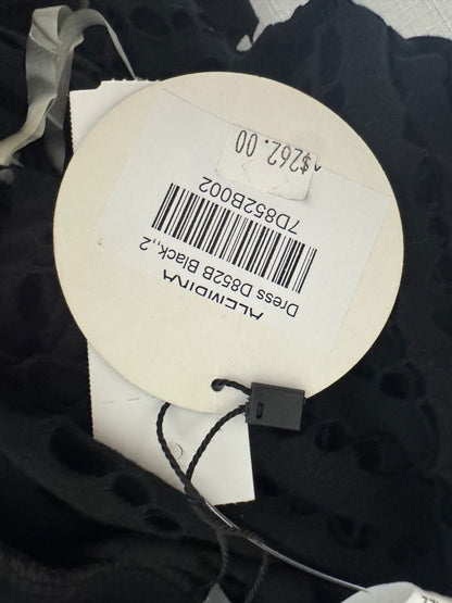 Alembika 2 Black NWT Slvless cowl holey Long w/slip