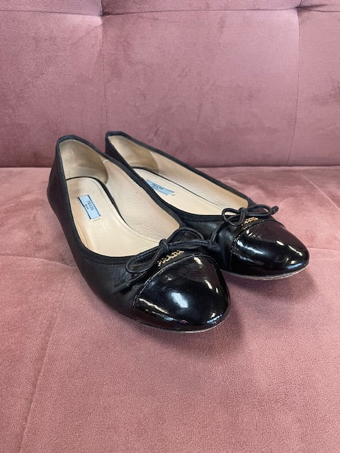 Prada Vintage Bow Ballet Flats