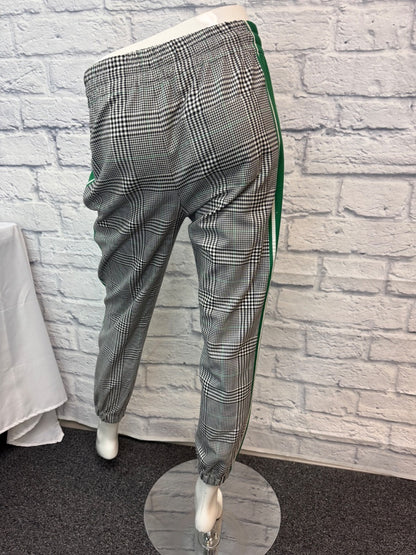 monse S white/green slip on plaid like