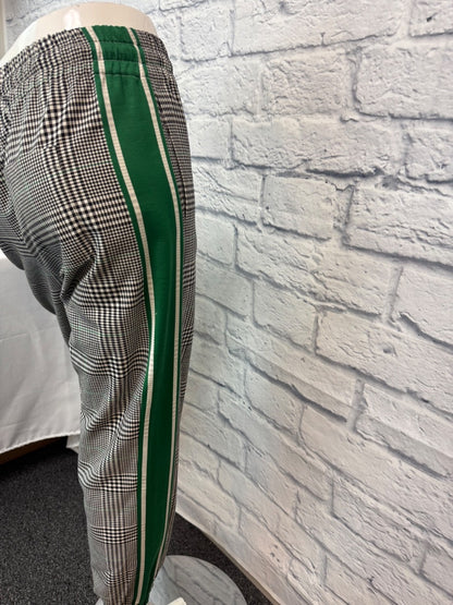 monse S white/green slip on plaid like