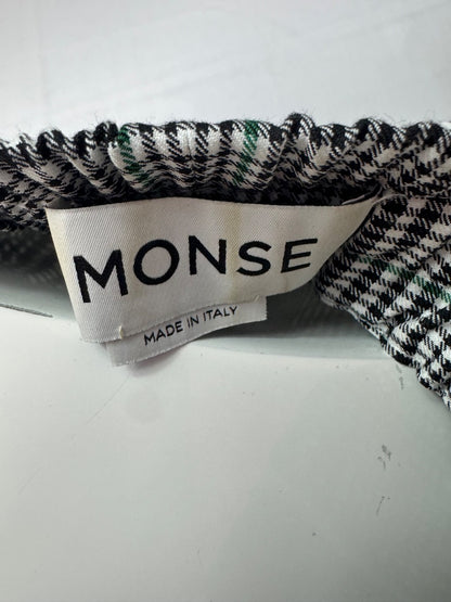 monse S white/green slip on plaid like