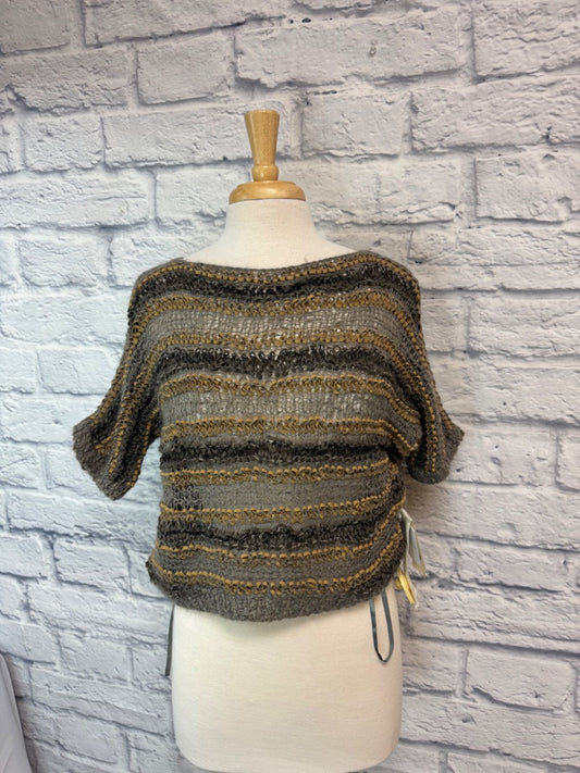 bird by Juicy Couture S Gray /tan woven "Ashen Stripe" NWT