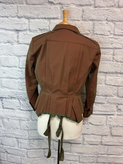 Yves Saint Laurent M Orange/Green Vntg Cotton w/ribbons
