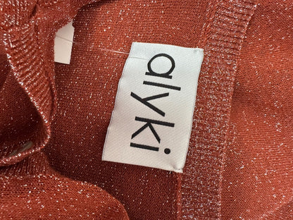 Alya S Orange LS shine Cardi