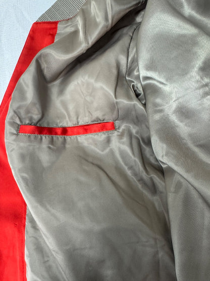 The Kooples S Red Satin Bomber bttn frnt