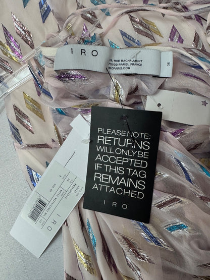 IRO S Pink pink strapless mini NWT/metallic